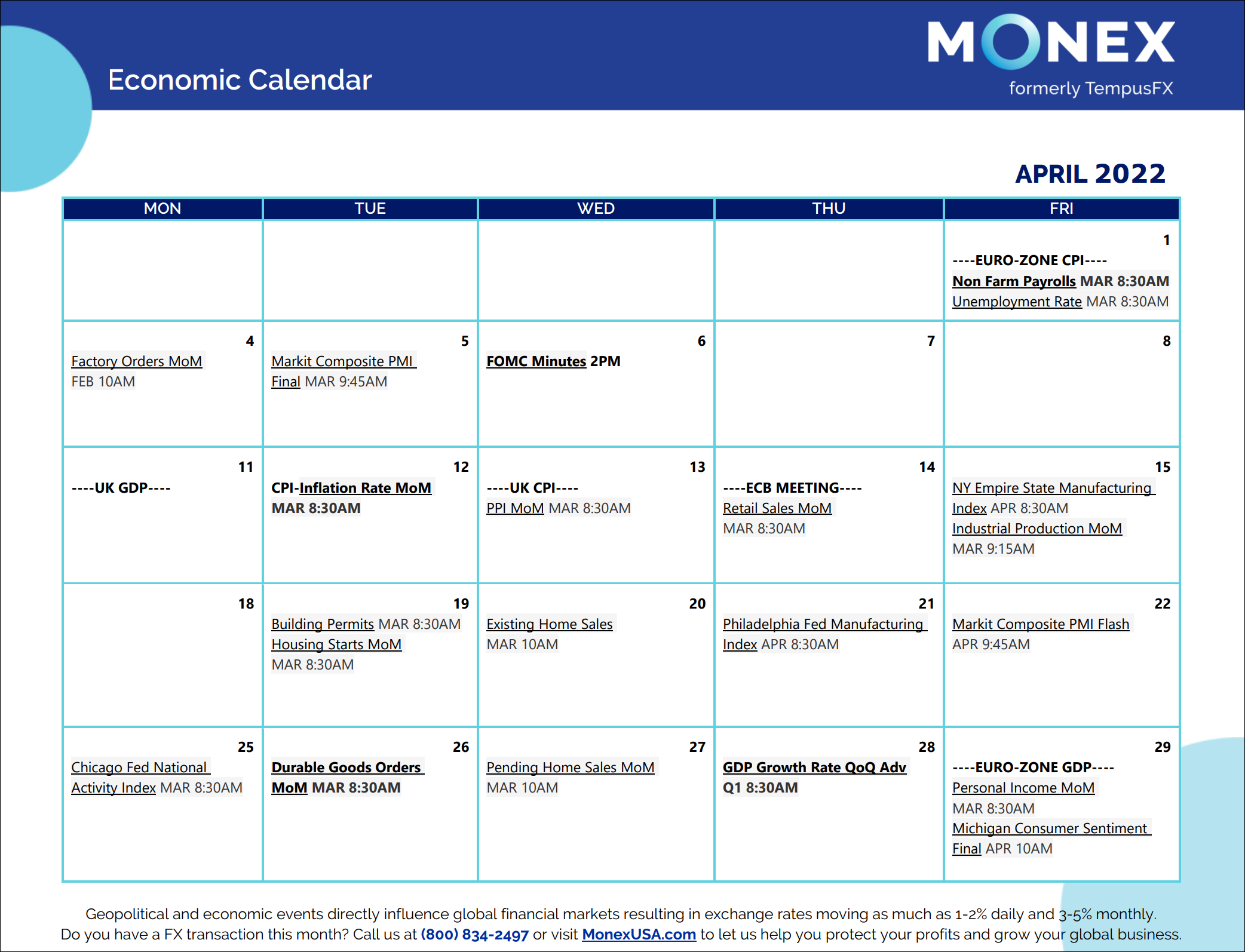 Calendar fx Economic Calendar