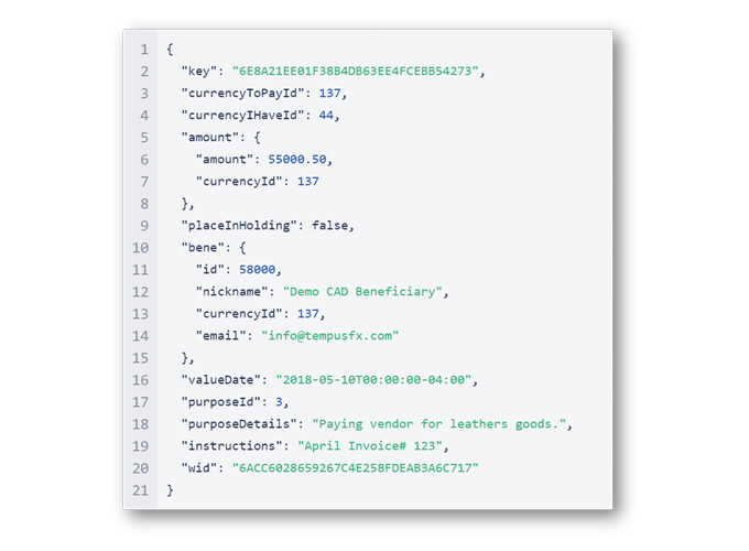 API Code Sample