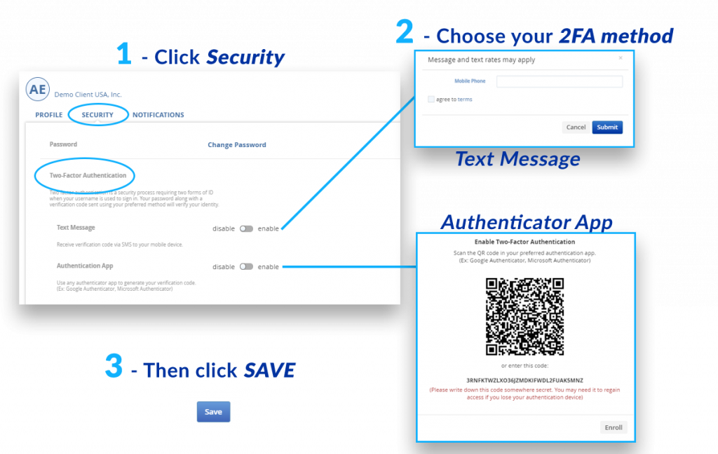 2FA steps