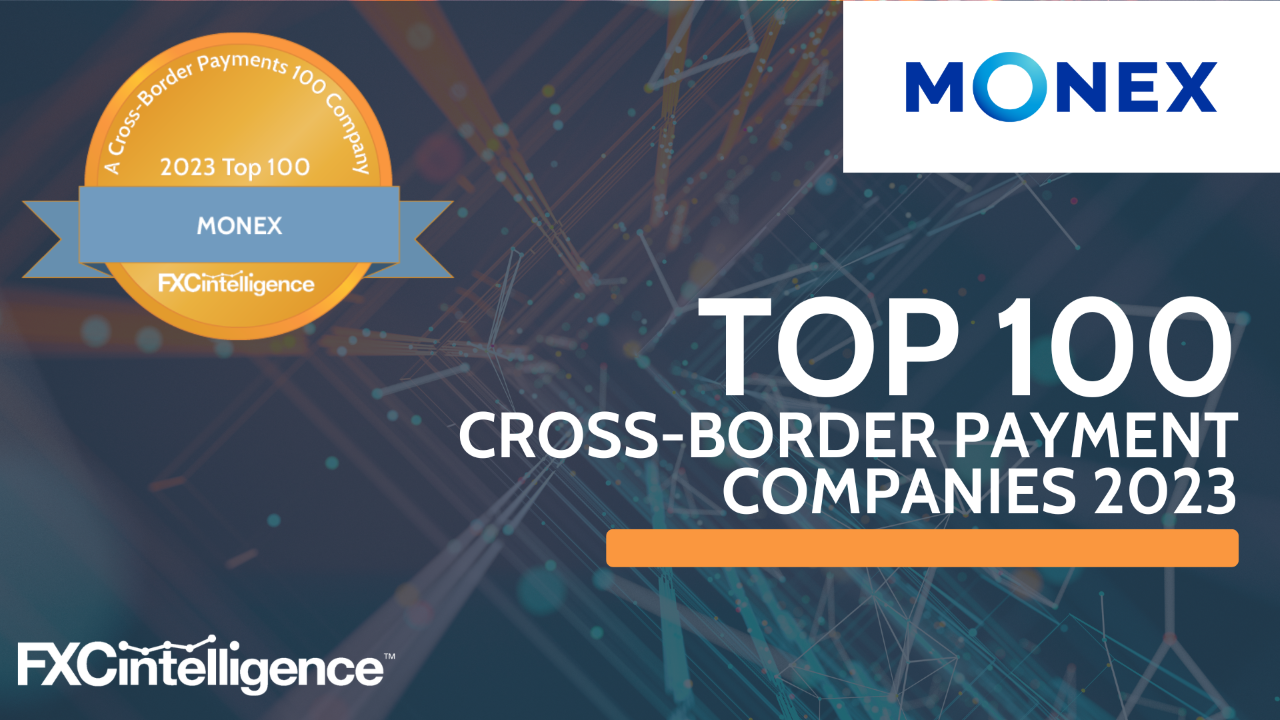 Monex in TOP 100 Cross Border Payments Awards from FXC